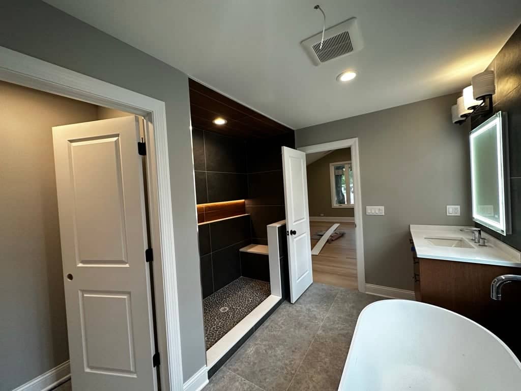 another view of bathroom remodel
