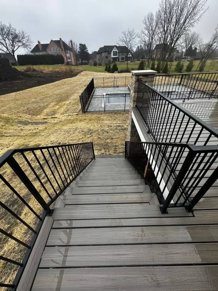 new deck and stairs