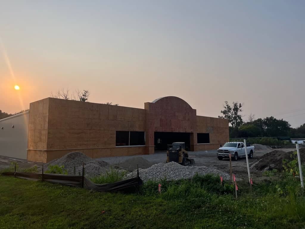 storefront building in progress